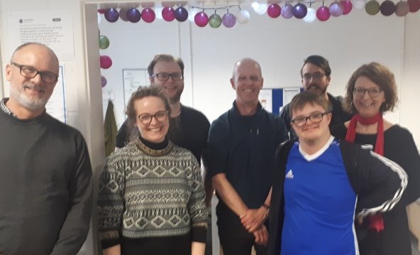 Sue Robins, Mike and Aaron meeting some of the Care Opinion team