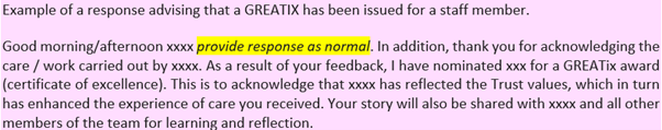 Draft response