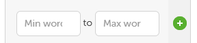 Enter a minimum or maximum word count for stories
