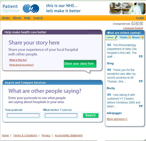 Patient Opinion, 2006