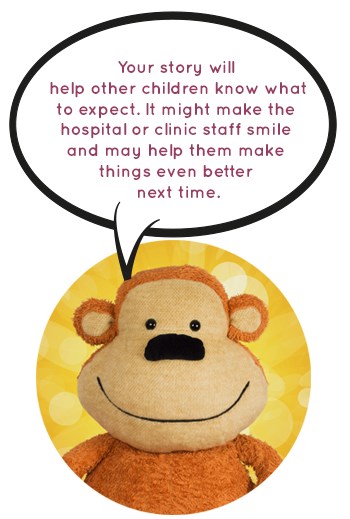 Monkey says: ask a grown up to help you tell your story