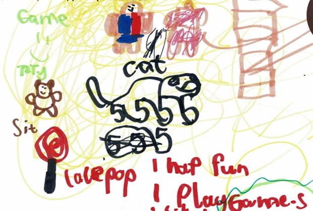 Image scan depicts drawing made by young patient