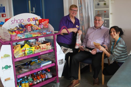 The new trolley service at Queen Margaret Hospital